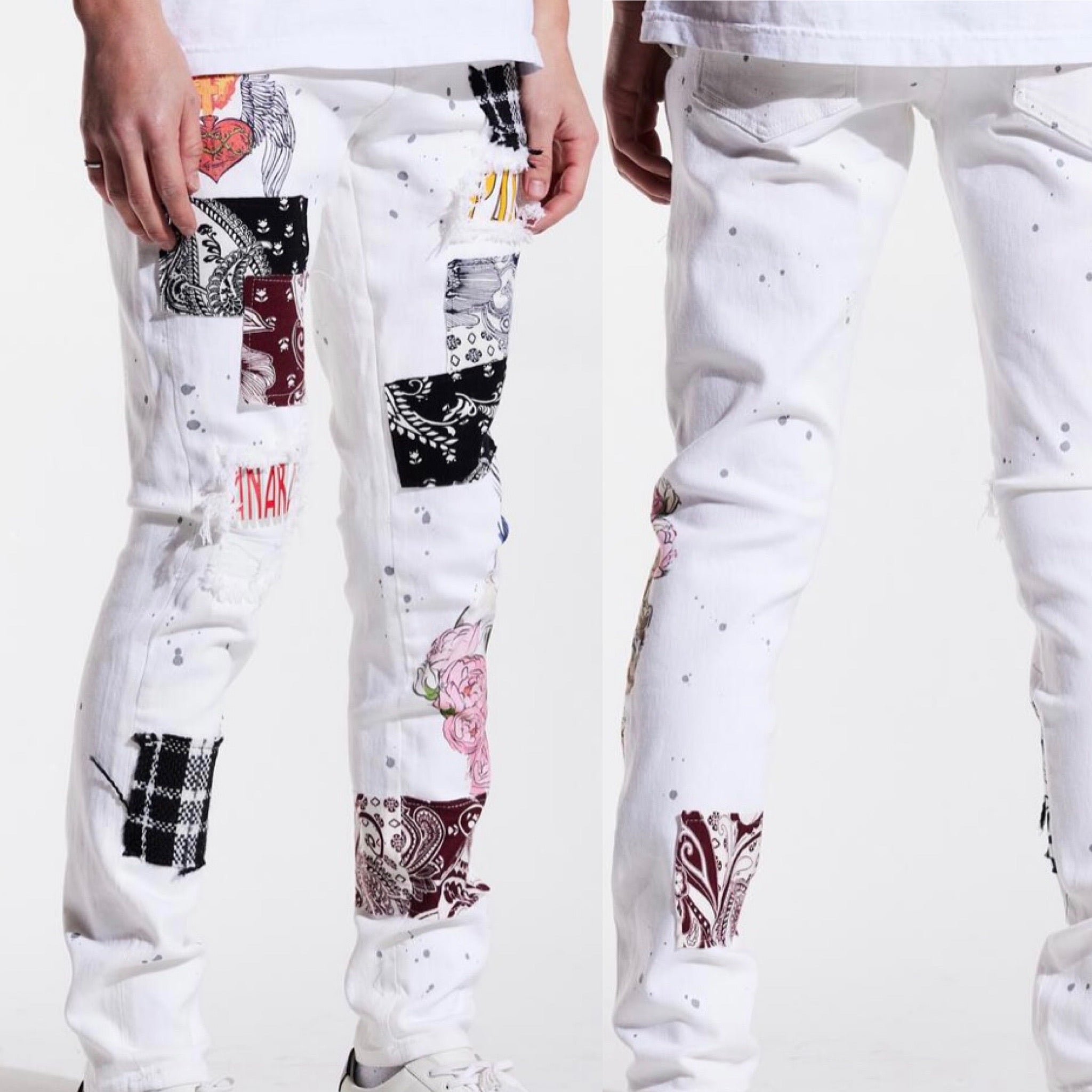 Embellish - ARCADIA DENIM (WHITE PATCHWORK) (EMBSUM121-106)