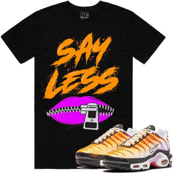 Planet Of The Grapes - Say Less Black / Orange Tee