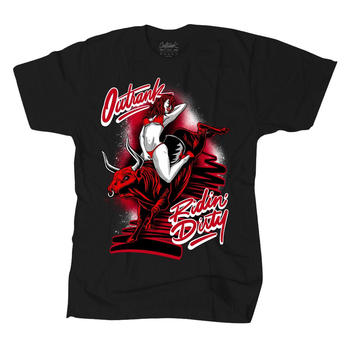 Outrank - Ridin' Dirty Black / Red Tee